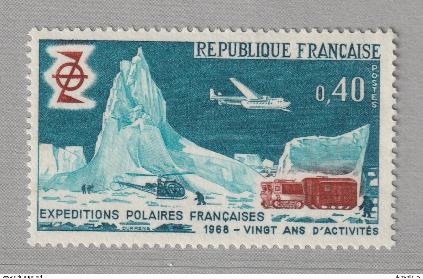 FRANCE 1968 French Polar Exploration: Single Stamp UM/MNH - Explorateurs & Célébrités Polaires