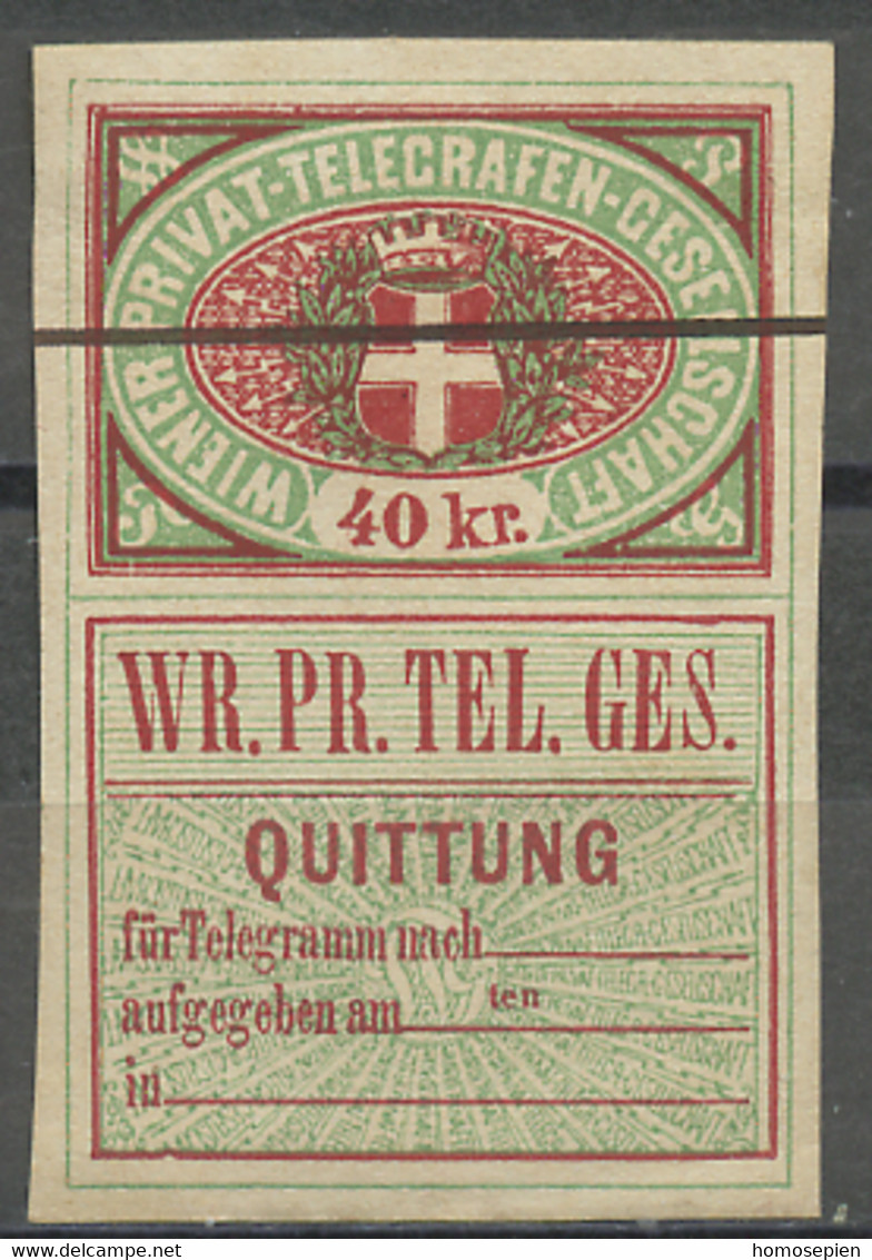 Autriche - Österreich - Austria Télégraphe 1870 Y&T N°TT19 - Michel N°TM(?) * - 40k Compagnie Privée De Vienne - Télégraphe