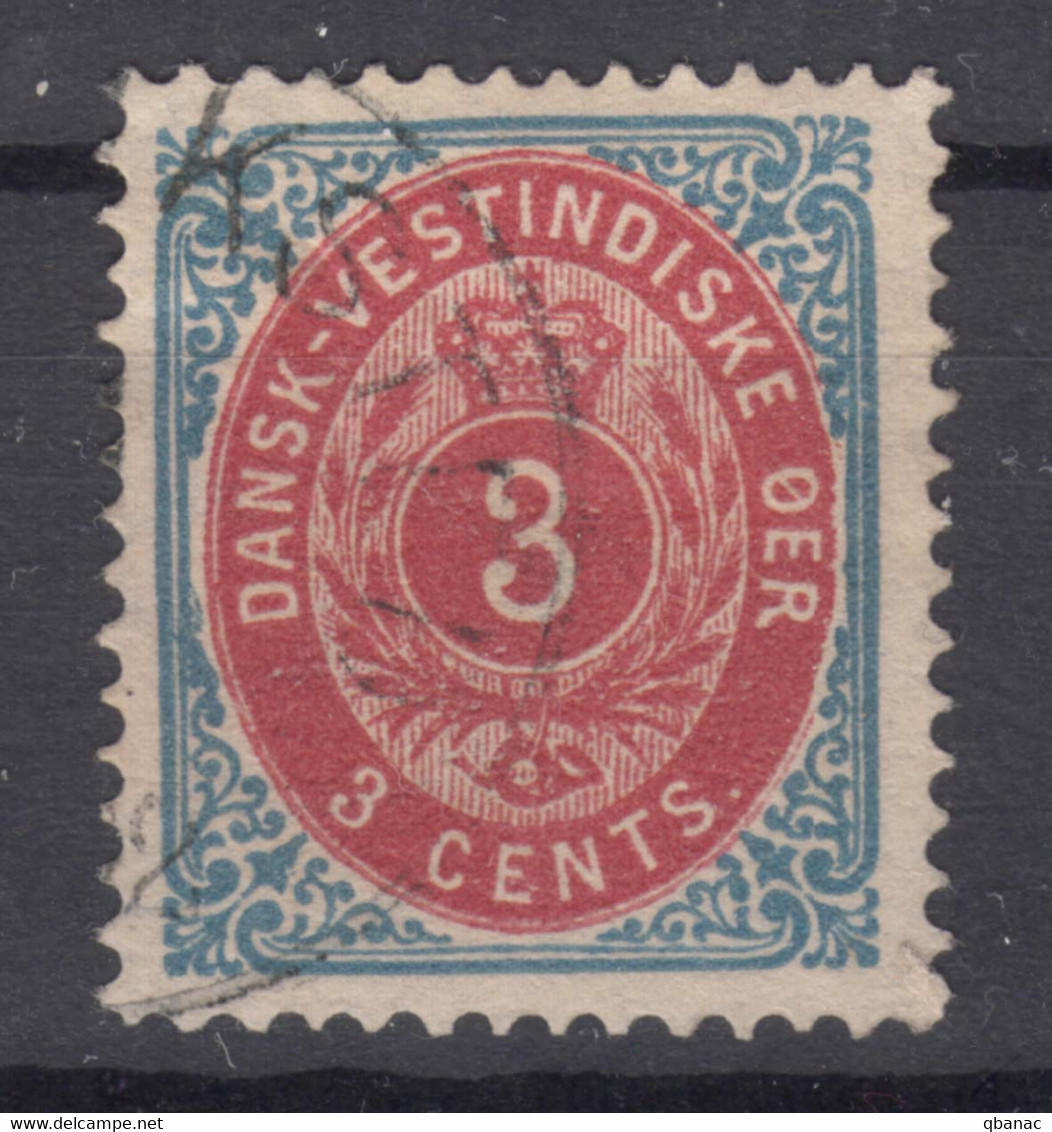 Denmark Danish Antilles (West India) 1873 Perf. 14 : 13 1/2 Inverted Frame Mi#6 II Used - Dänische Antillen (Westindien)