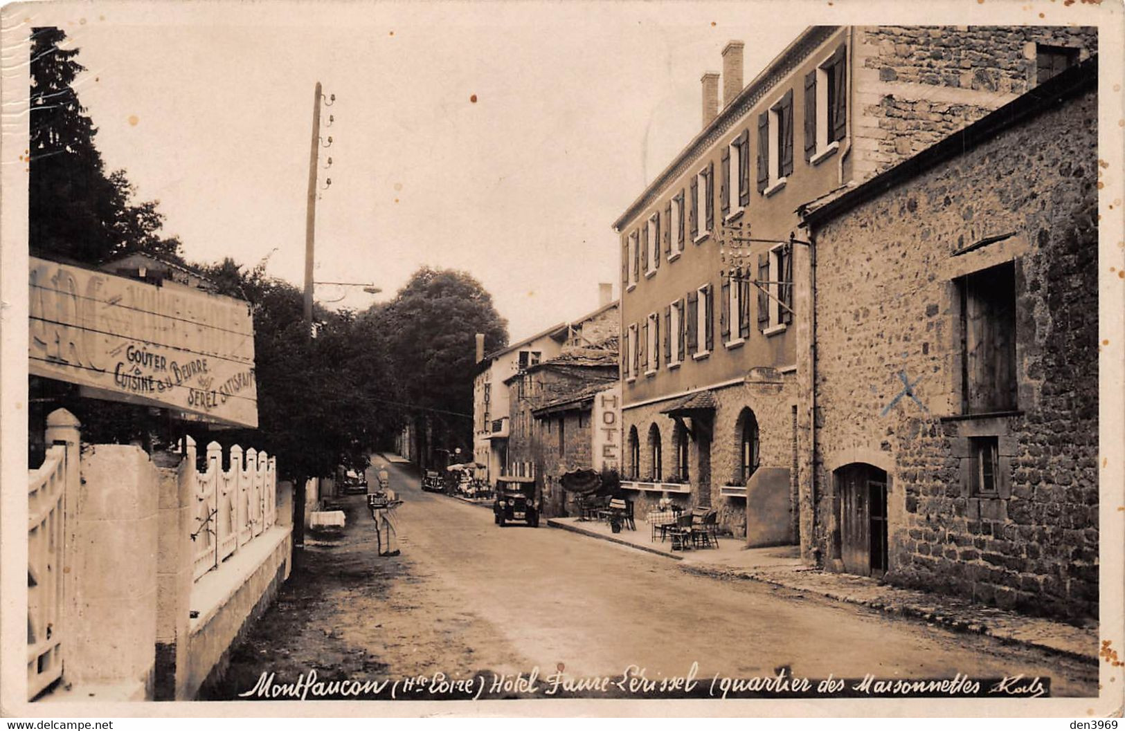 MONTFAUCON-en-VELAY (Haute-Loire) - Hôtel Faure-Lérissel (quartier Des Maisonnettes) - Carte-Photo !? - Montfaucon En Velay