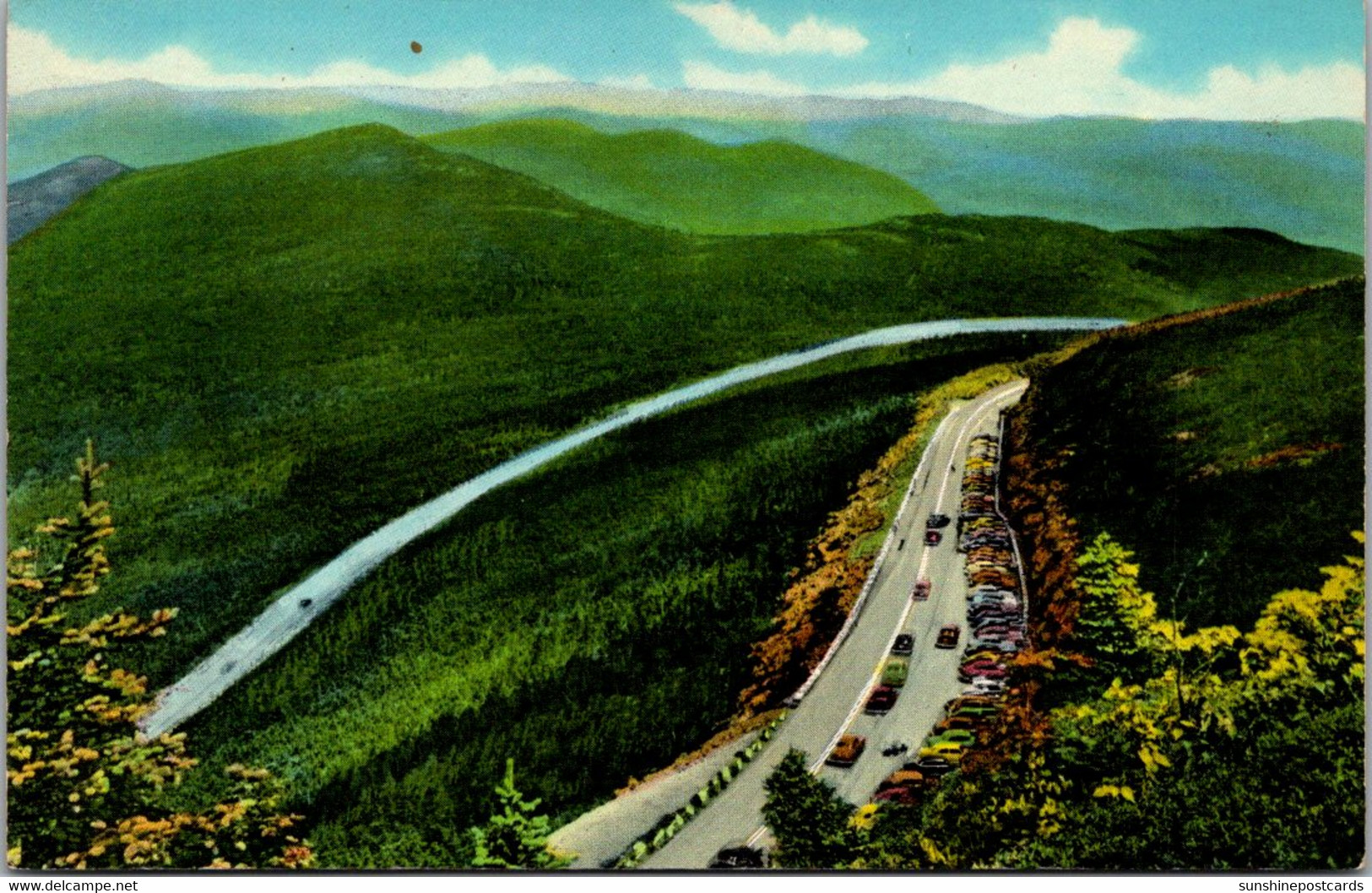 New York Adirondacks View Of Parking Lot On Memorial Highway At Whiteface Mountain - Adirondack