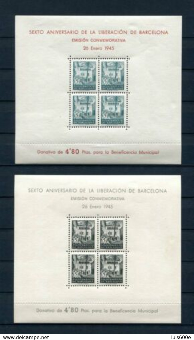 1945.ESPAÑA.BARCELONA.EDIFIL NENE27/NE28**.NUEVOS SIN FIJASELLOS(MNH).CATALOGO 114€ - Barcelona