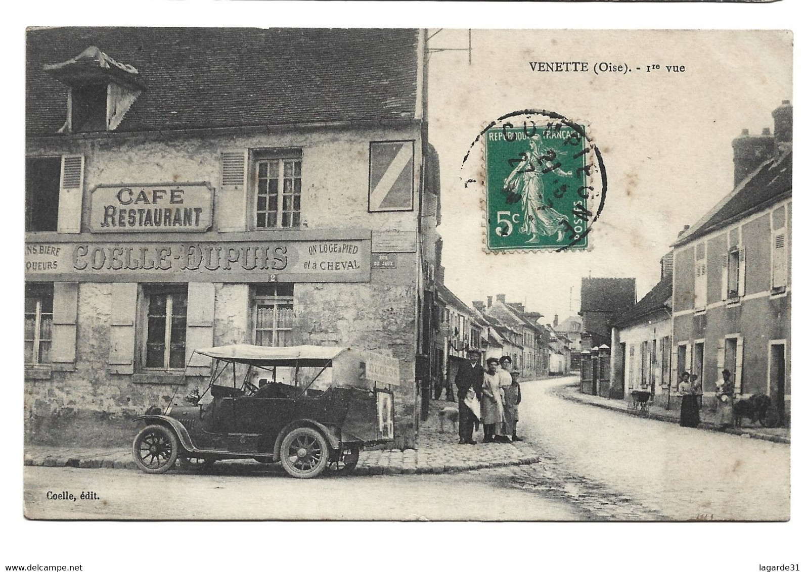 ⭐60 Venette 1ère Vue Café Restaurant  ⭐rare Et Unique Sur Delcampe - Venette