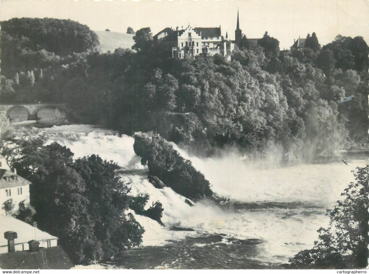 Postcard Switzerland Schaffhausen Rheinfall - Hausen Am Albis 