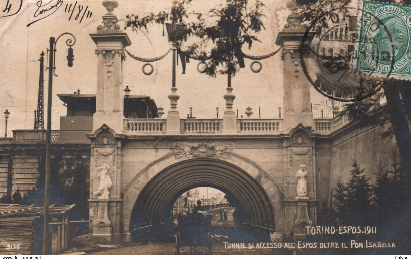 Torino - Turin - Carte Photo - Esposizione 1911 - Tunnel Di Accesso All Espos Oltre Il Pon. Isabella - Italie Italia - Ausstellungen