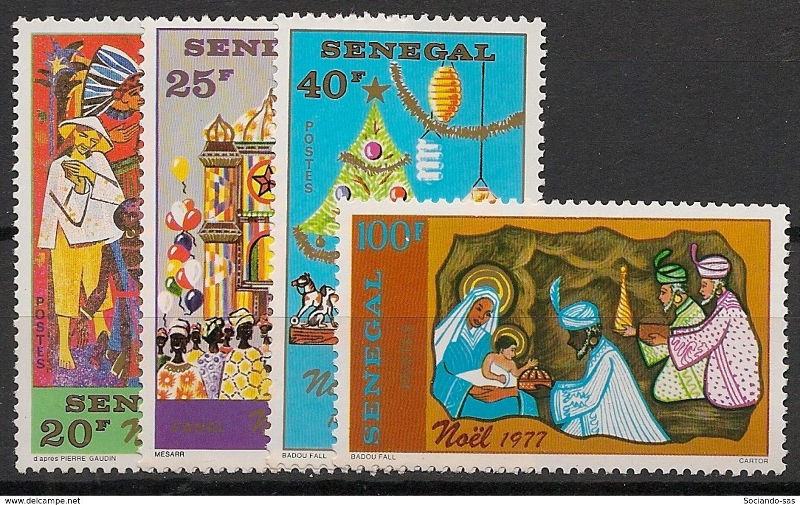 SENEGAL - 1977 - N°Yv. 476 à 479 - Noel - Neuf Luxe ** / MNH / Postfrisch - Sénégal (1960-...)