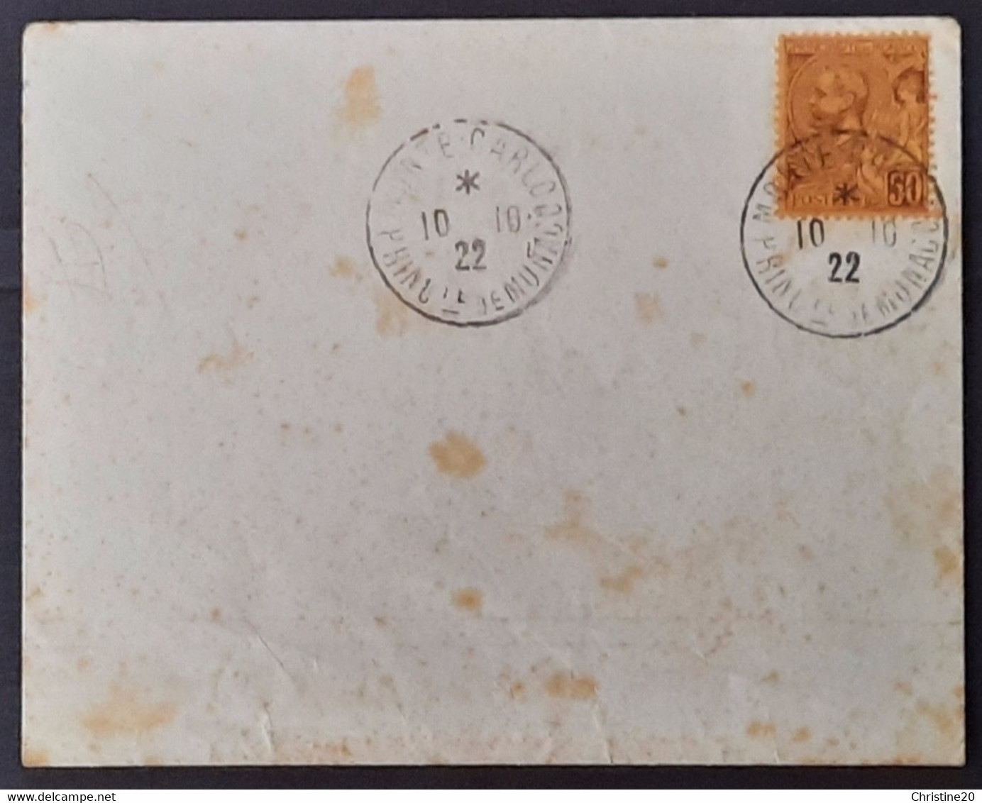 Monaco 18891/94 N°18 Ob Sur Lettre Quelques Rousseurs Sur La Lettre TB - Briefe U. Dokumente