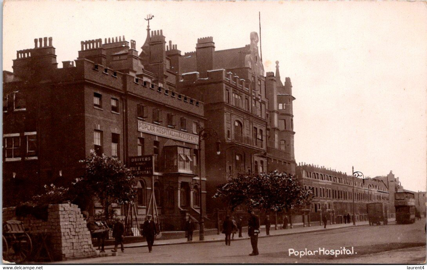 (4 N 11) VERY OLD -  UK - B/w - Poplar Hospital - Santé