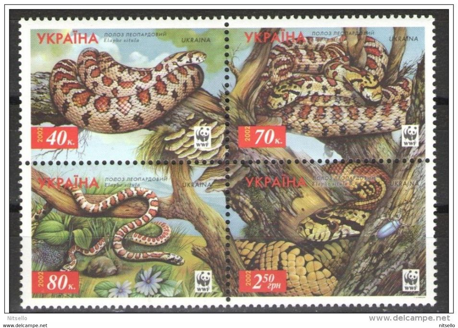 LOTE 1236  ///  (C085)   UCRANIA 2002   YVERT Nº: 454/457  **MNH   //  CATALOG. 2012/COTE: 3,60€ - Slangen