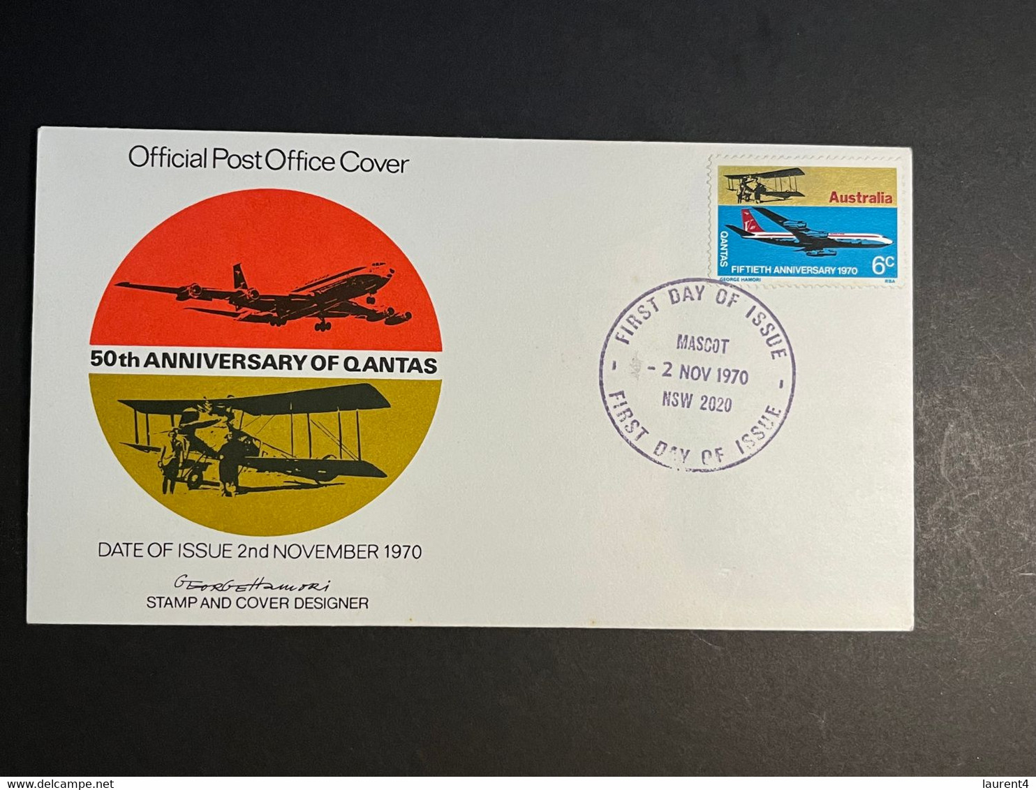 (4 N 13 A) Australia - $ 1.00 Coin Centenary Of QANTAS 2020 / Qantas 50th Anniversary FDC 1970 + 2 QANTAS FDC - Dollar