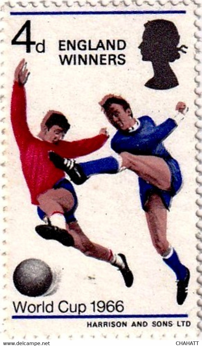 FOOTBALL- WORLD CUP-1966- GR BRITAIN- WINNER ENGLAND- COLOR SHIFTED-MNH-H2-19 - 1966 – England