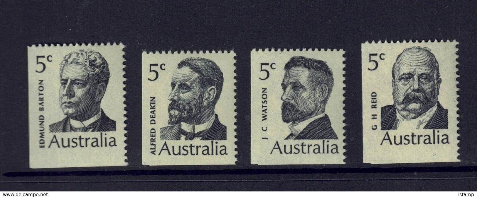 1969 - Australia Famous Australians (2nd Series) Prime Minister Ex-booklet - Set 4 Stamps MNH⭕ - Mint Stamps