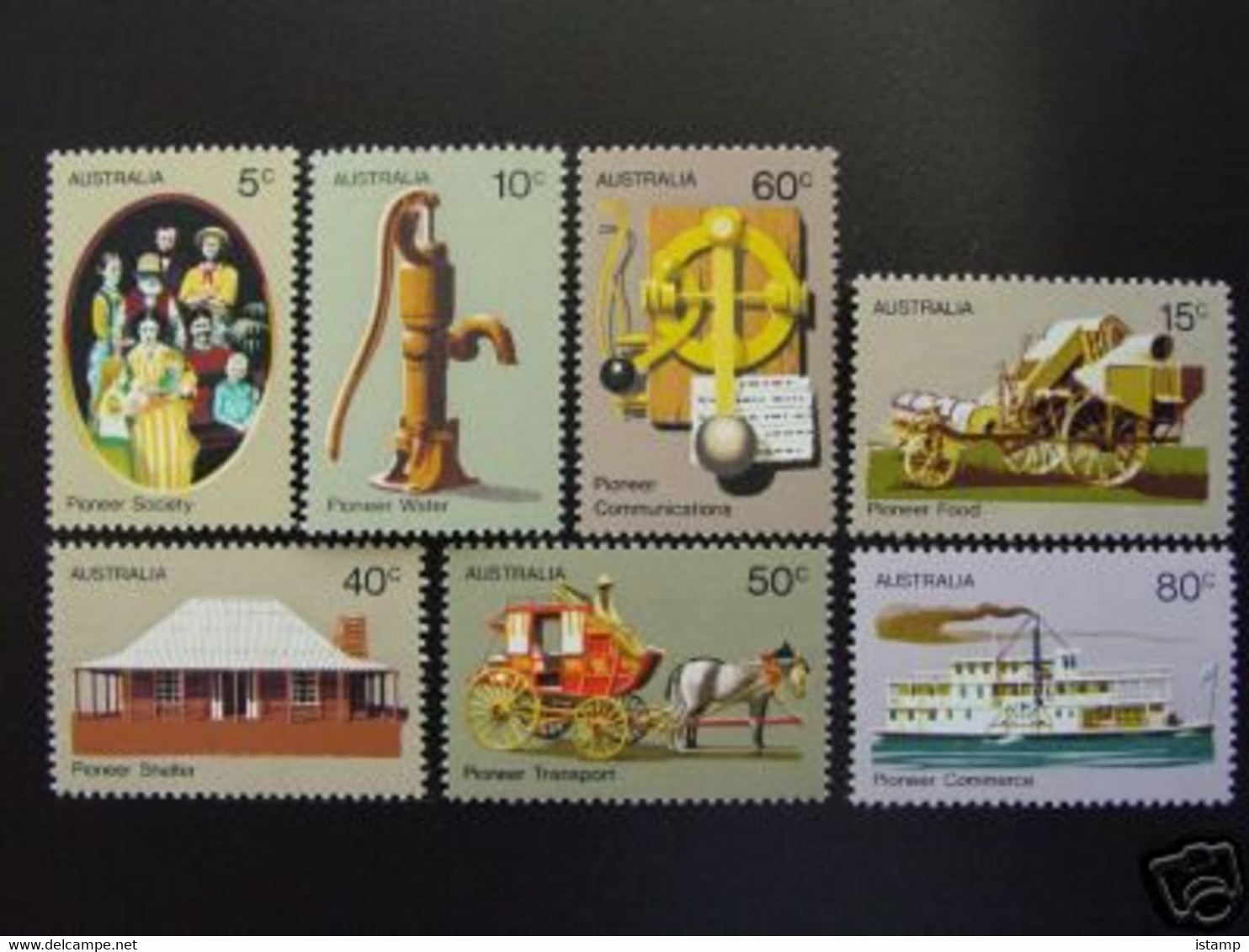 ⭕1972 - Australia Pioneer Life - Set 7 Stamps MNH⭕ - Mint Stamps