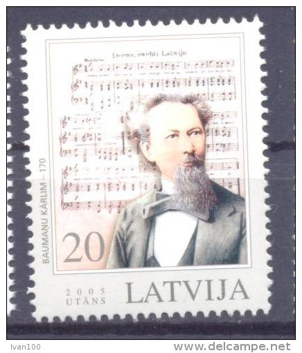 2005. Latvia, Composer B. Karlis, 1v, Mint/** - Lettland