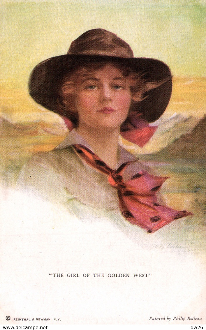 Illustration Philip Boileau: The Girl Of The Golden West (la Fille De L'Ouest) Carte R.N. N° 755 Non Circulée - Boileau, Philip