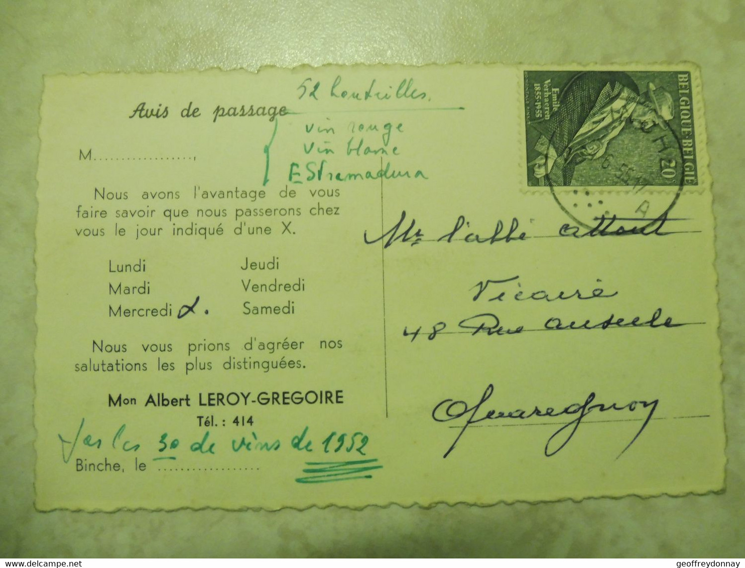 Carte Postale Cpa Binche Les Remparts La Tour Oblitéré Gestempelt 1955 - Binche