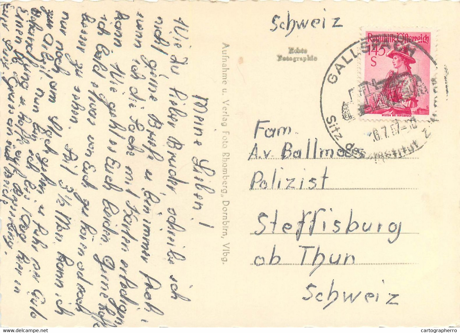 Postcard Austria Higher-Austria Gallspach Multi View 1957 - Gallspach