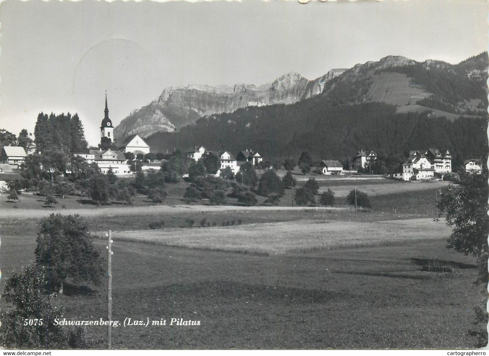 Postcard Switzerland Schwarzenberg Luz Mit Pilatus 1933 - Schwarzenberg