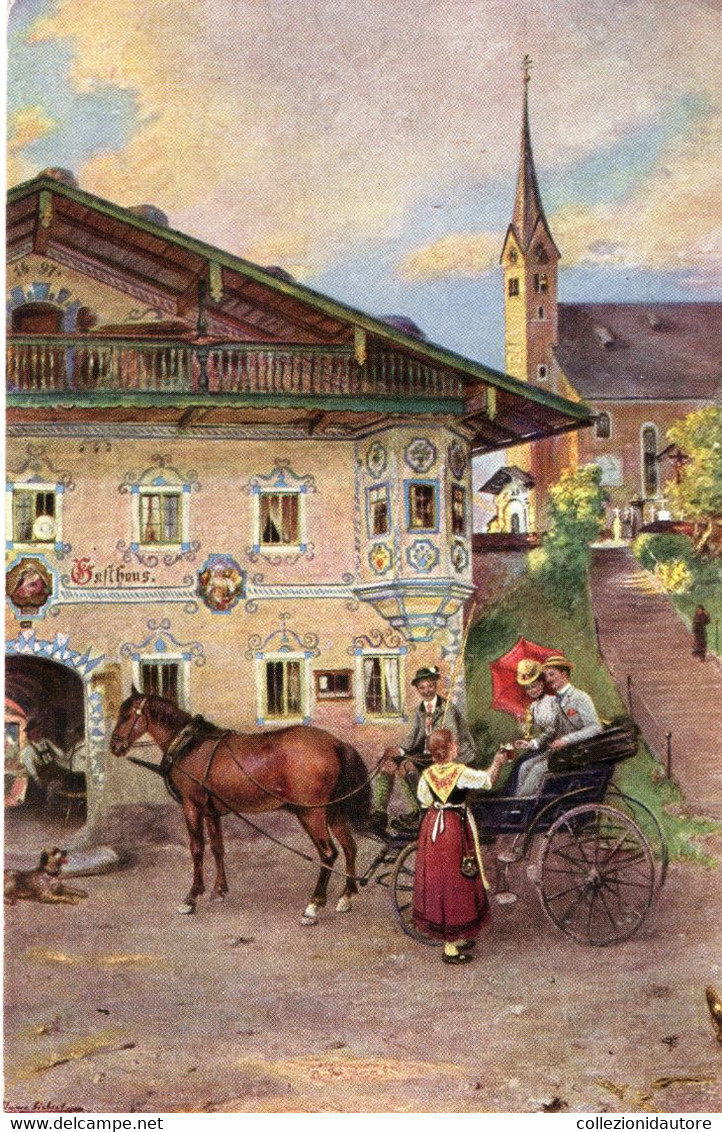 L. BLUME-SIEBERT - AUF DER HOCHZEITSREISE - CARTOLINA FP SPEDITA NEL 1923 - Taxis & Huurvoertuigen