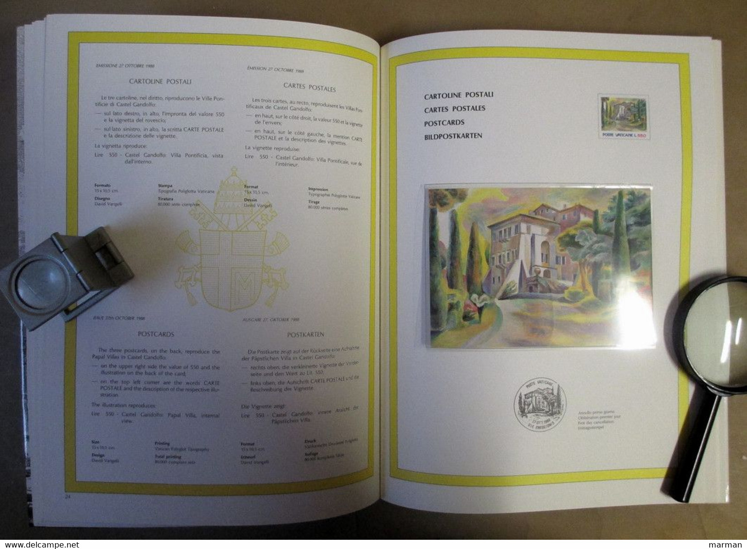 VATICANO Volume Ufficiale Emissioni 1988 - Colecciones