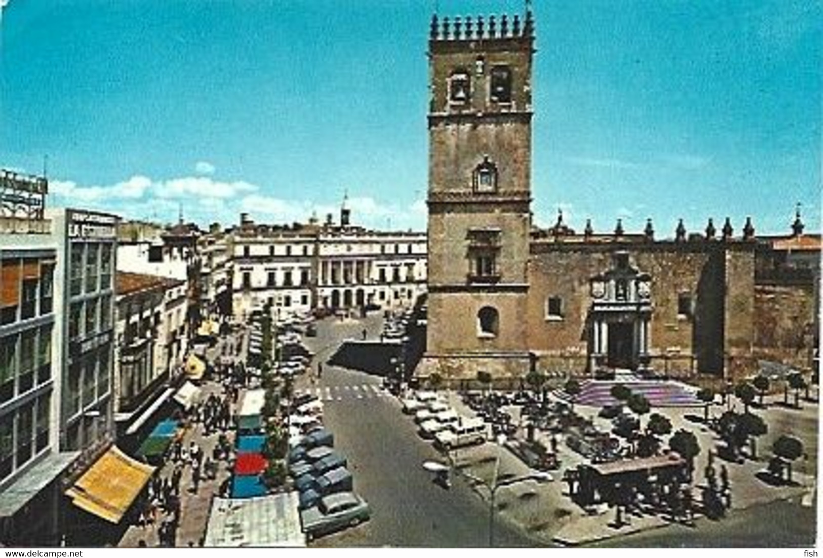 Spain & Marcofilia, Badajoz, Plaza De España Y Catedral (10753) - Badajoz