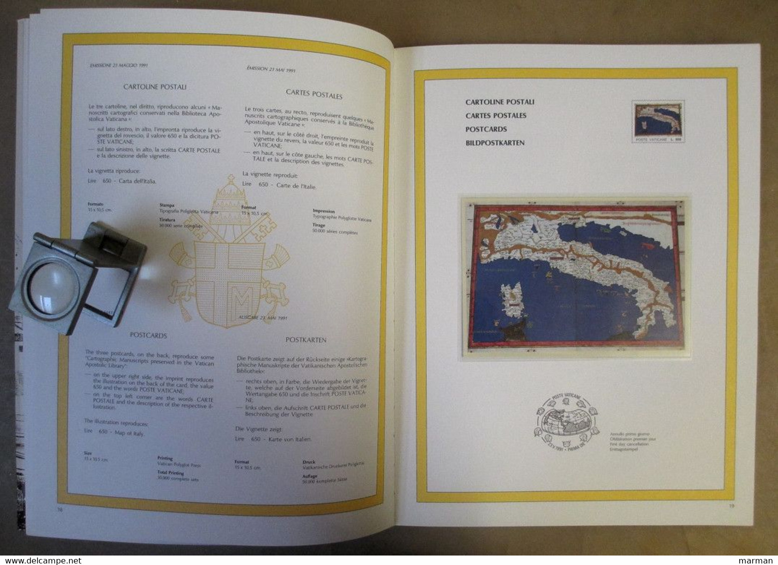 VATICANO Volume Ufficiale Emissioni 1991 - Annate Complete