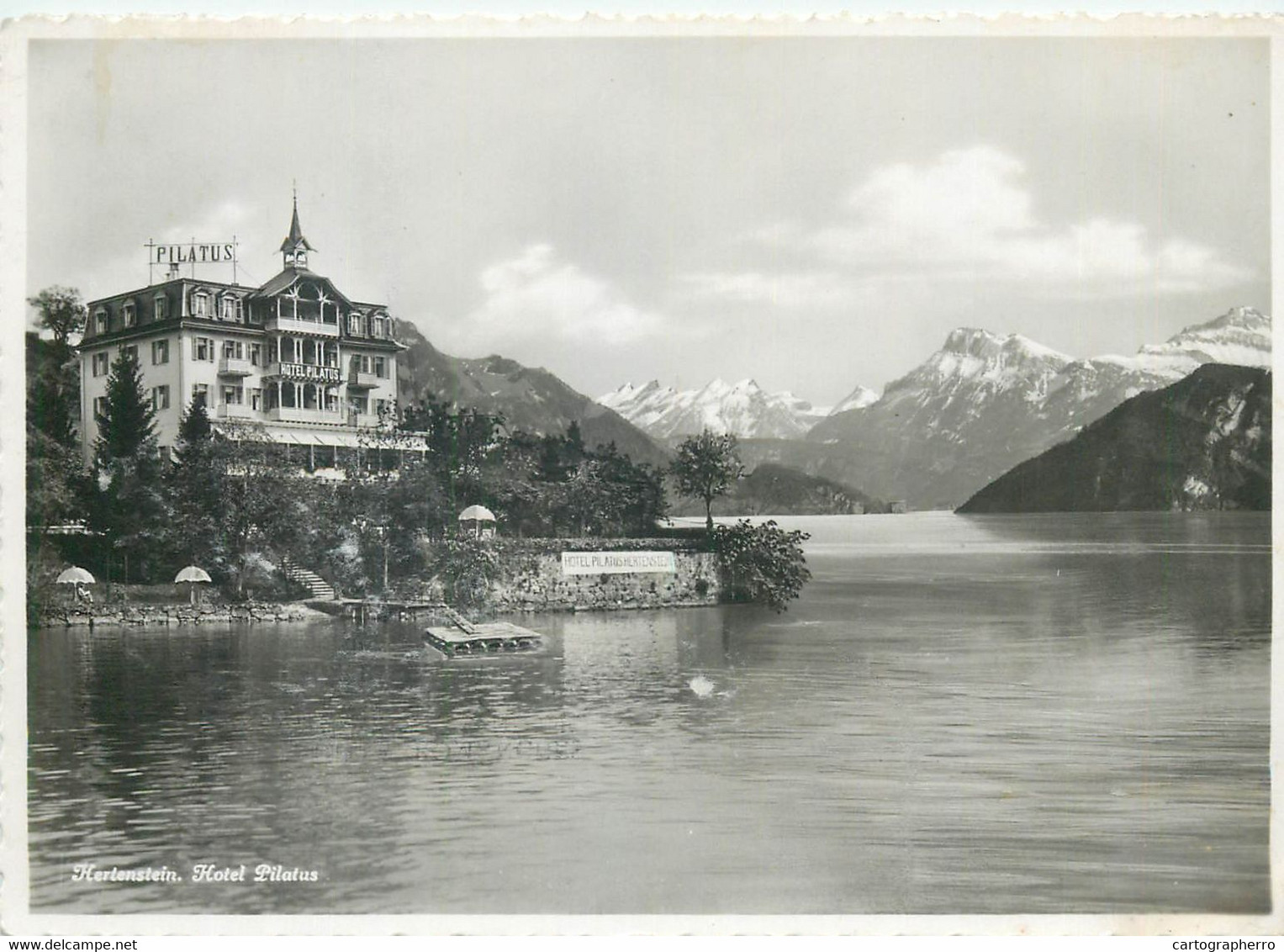 Postcard Switzerland Hertenstein Hotel Pilatus - Stein