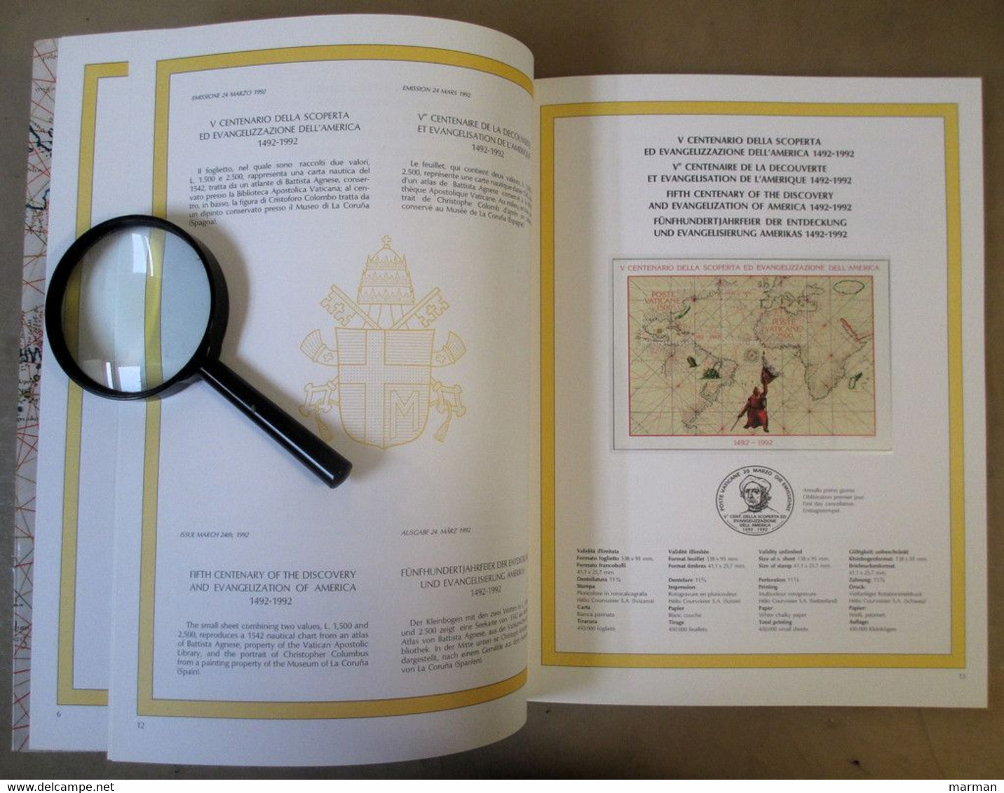 VATICANO Volume Ufficiale Emissioni 1992 - Collections