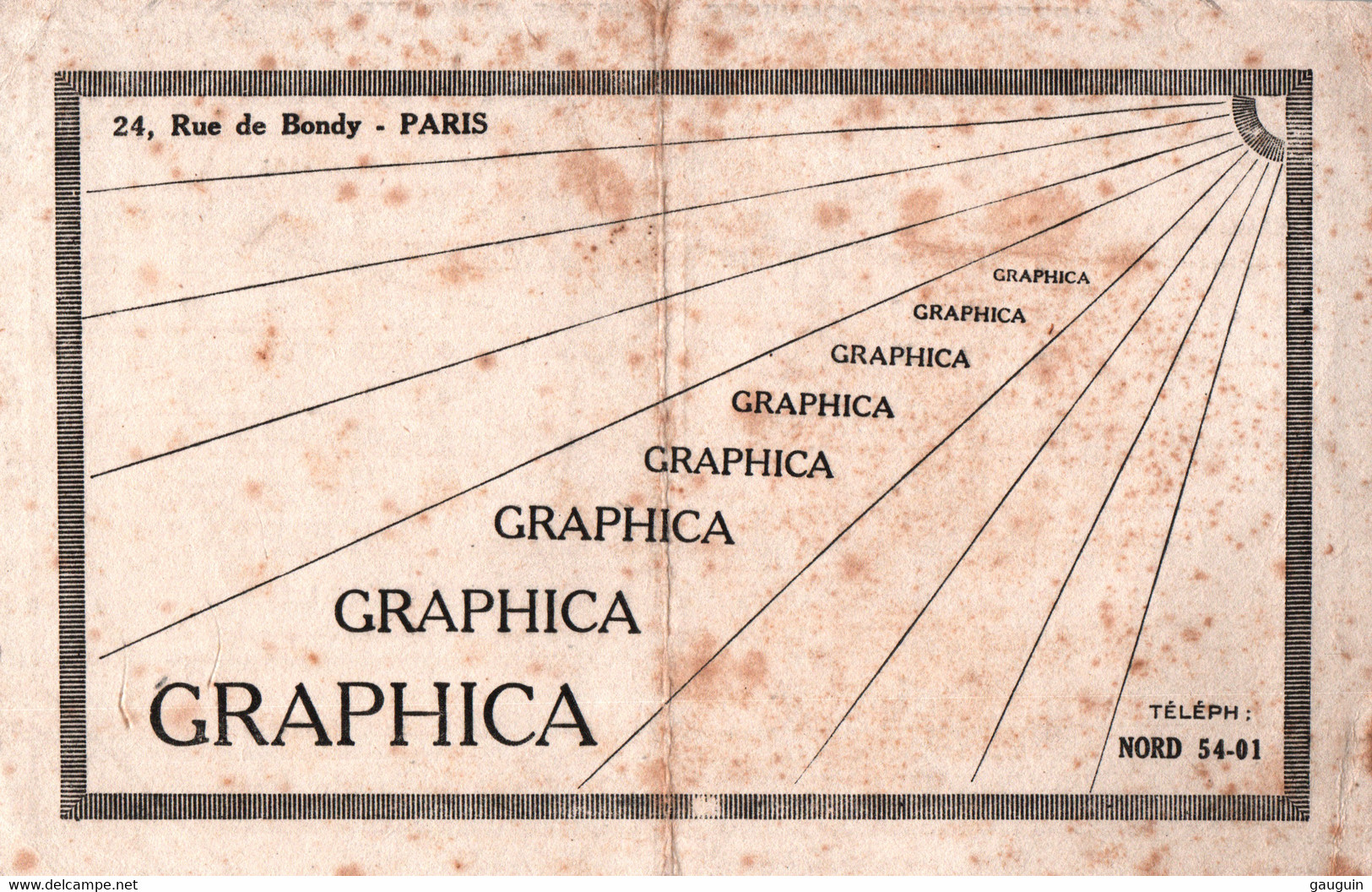 BUVARD - PARIS - Imprimerie "Sté GRAPHICA" Rue De Bondy - Calendrier 1930 ... (tâches) - I