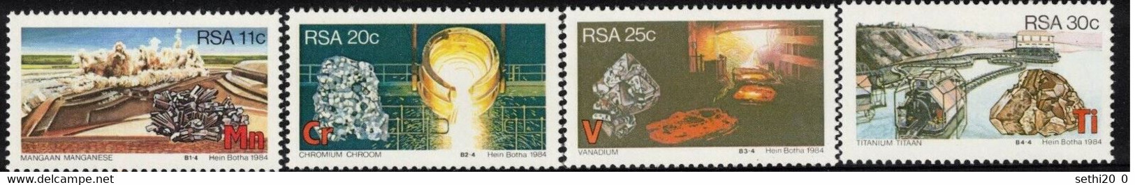 Afrique Du Sud 1984 Minerals Mineraux  MNH - Minéraux