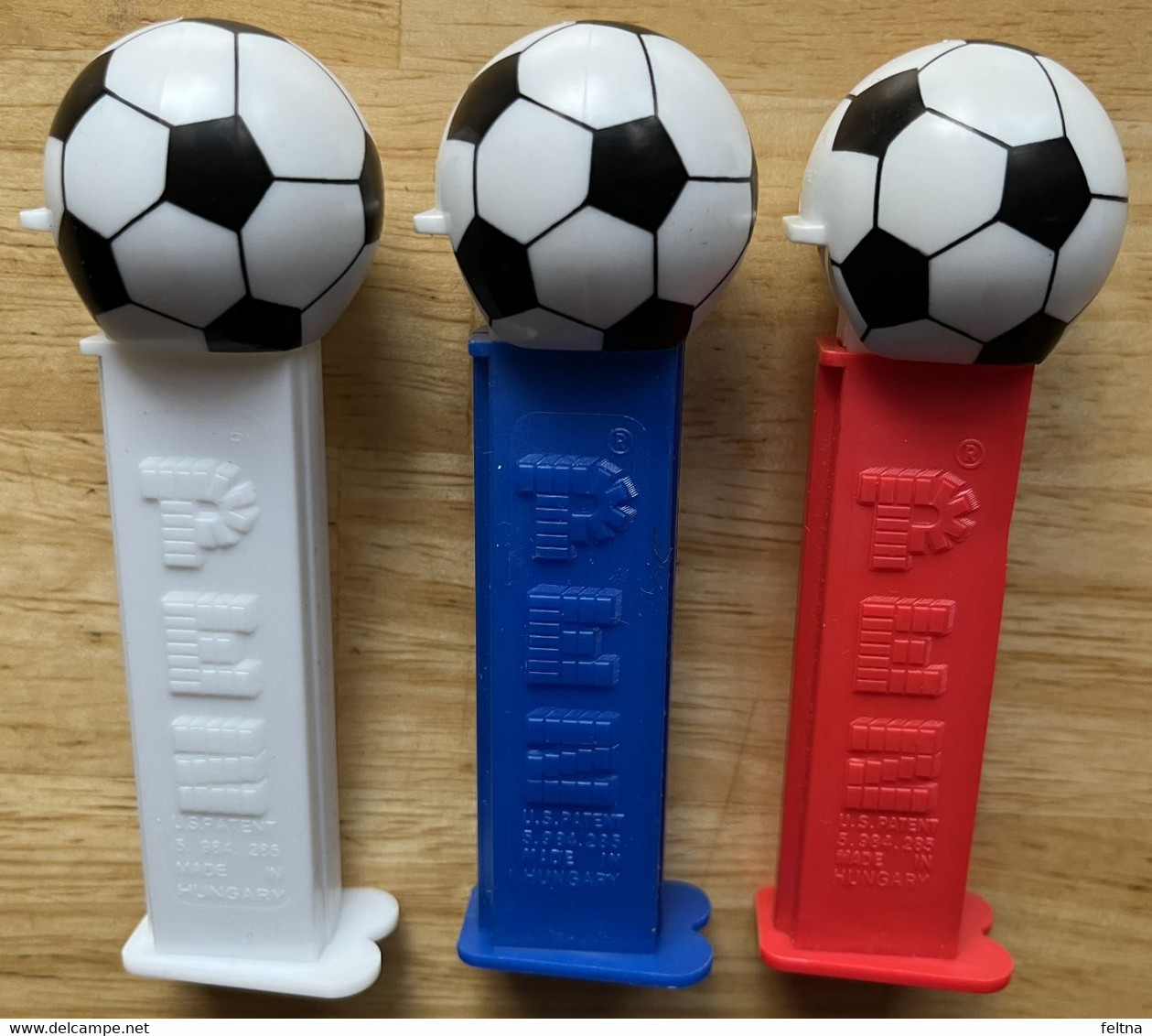 2010 SLOVENIA MINT LOOSE SET OF 3 PEZ DISPENSERS FOR FIFA SOCCER WORLD CHAMPIONSHIP FOOTBALL - Pez