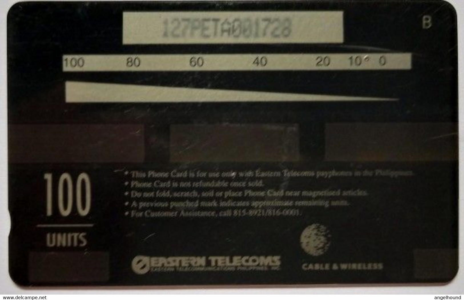 Philippines Eastern Telecoms 100 Units  127PETA " KUDYAPI " - Philippines