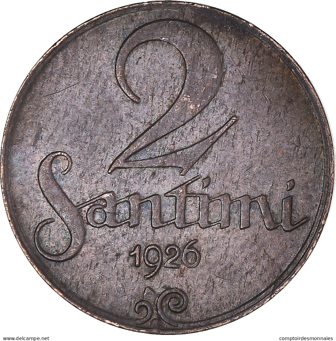Monnaie, Lettonie, 2 Santimi, 1926 - Estonie