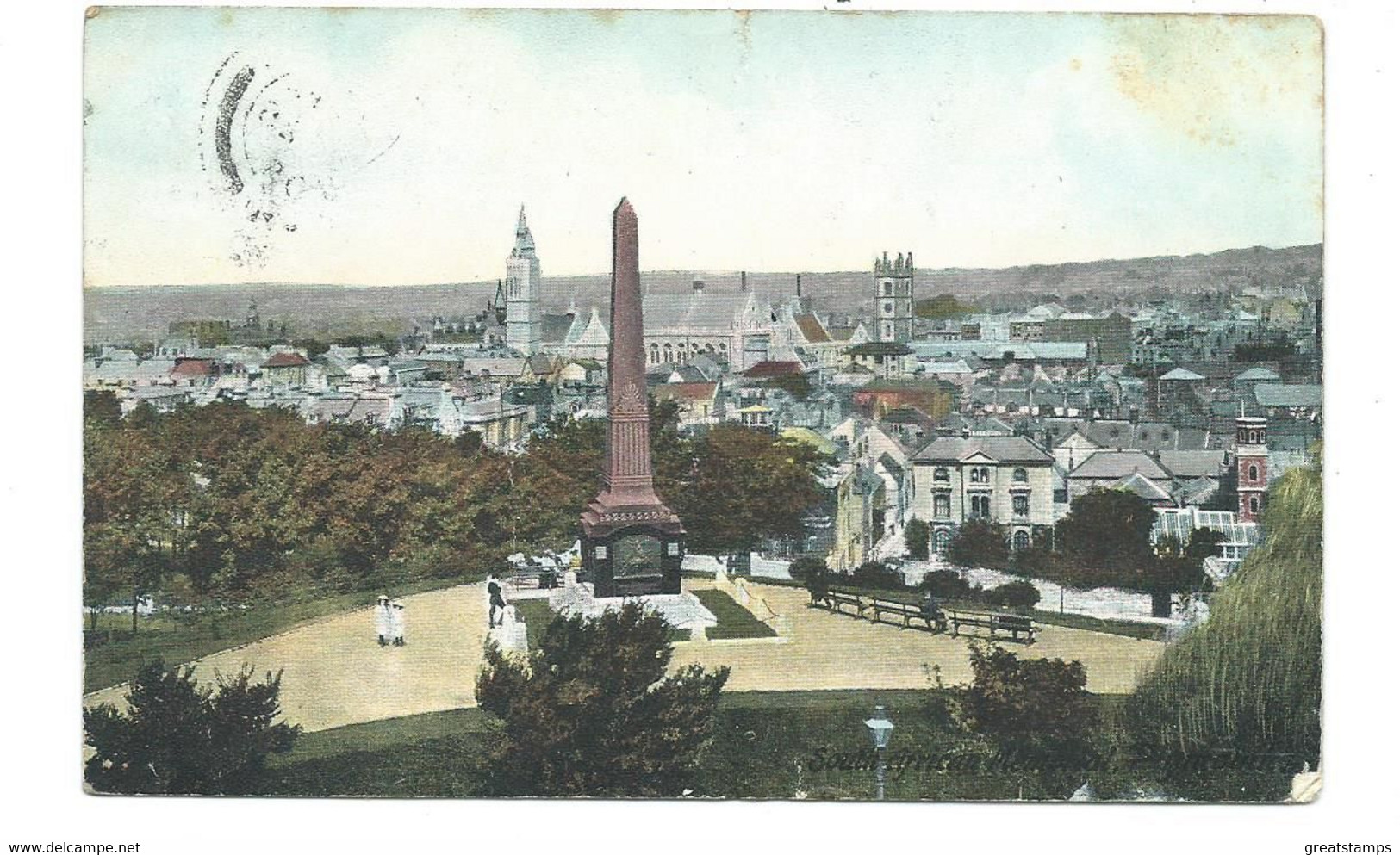 Plymouth Postcard Devon    South African Memorial Hoe Posted 1905 Frith's - Plymouth