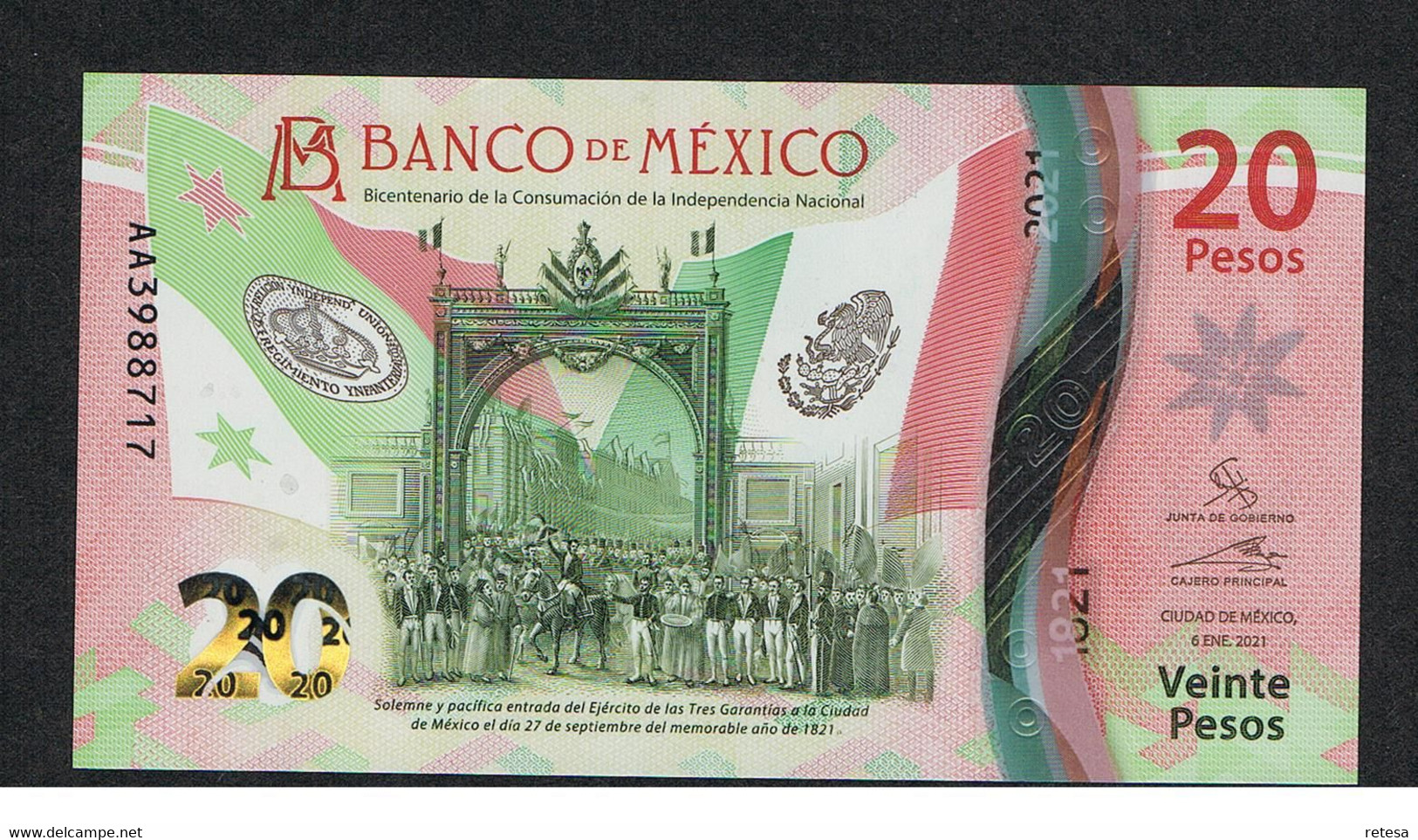 /  MEXICO 20 PESOS 2021 - Mexiko