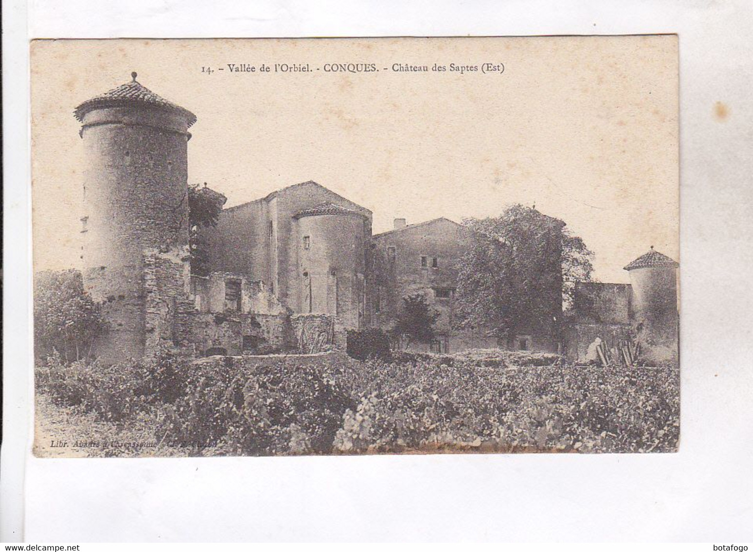 CPA DPT 11 CONQUES,  VALLEE DE L ORBIEL,  CHATEAU DE SAPTES En 1905! - Conques Sur Orbiel