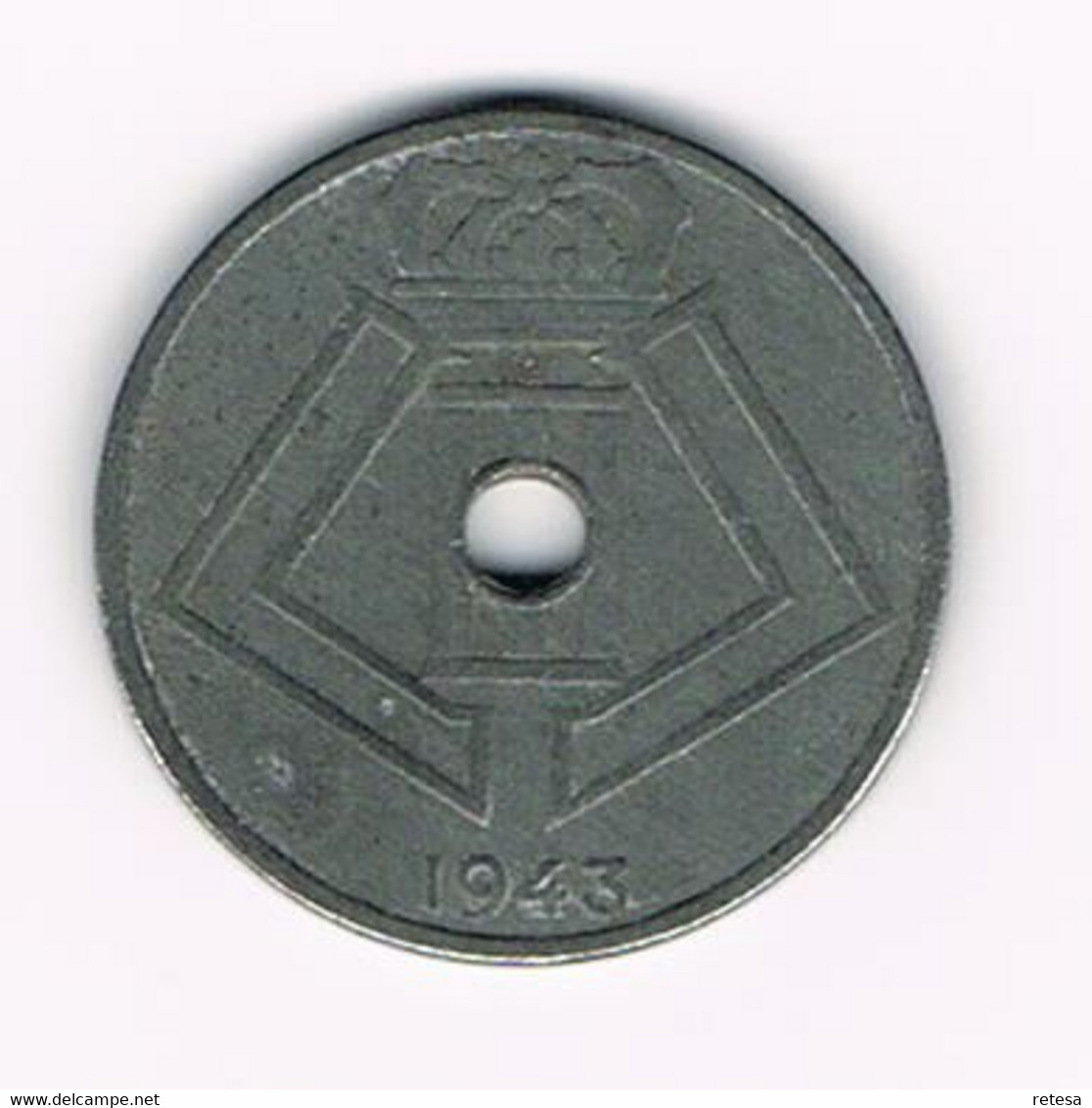 # LEOPOLD  III   25 CENTIEM  1943  FR/VL - 25 Cents