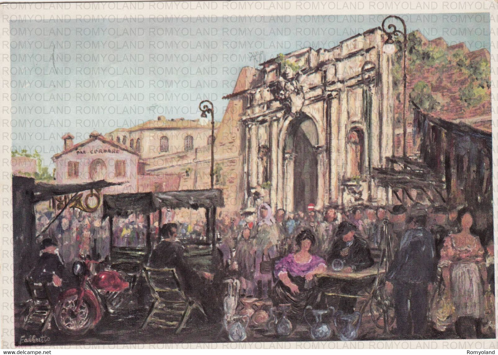 CARTOLINA  ROMA,LAZIO,A.URBANI DEL FABRETTO:"ROMA-DOMENICA A PORTA PORTESE"-STORIA,MEMORIA,BELLA ITALIA,VIAGGIATA 1970 - Mostre, Esposizioni