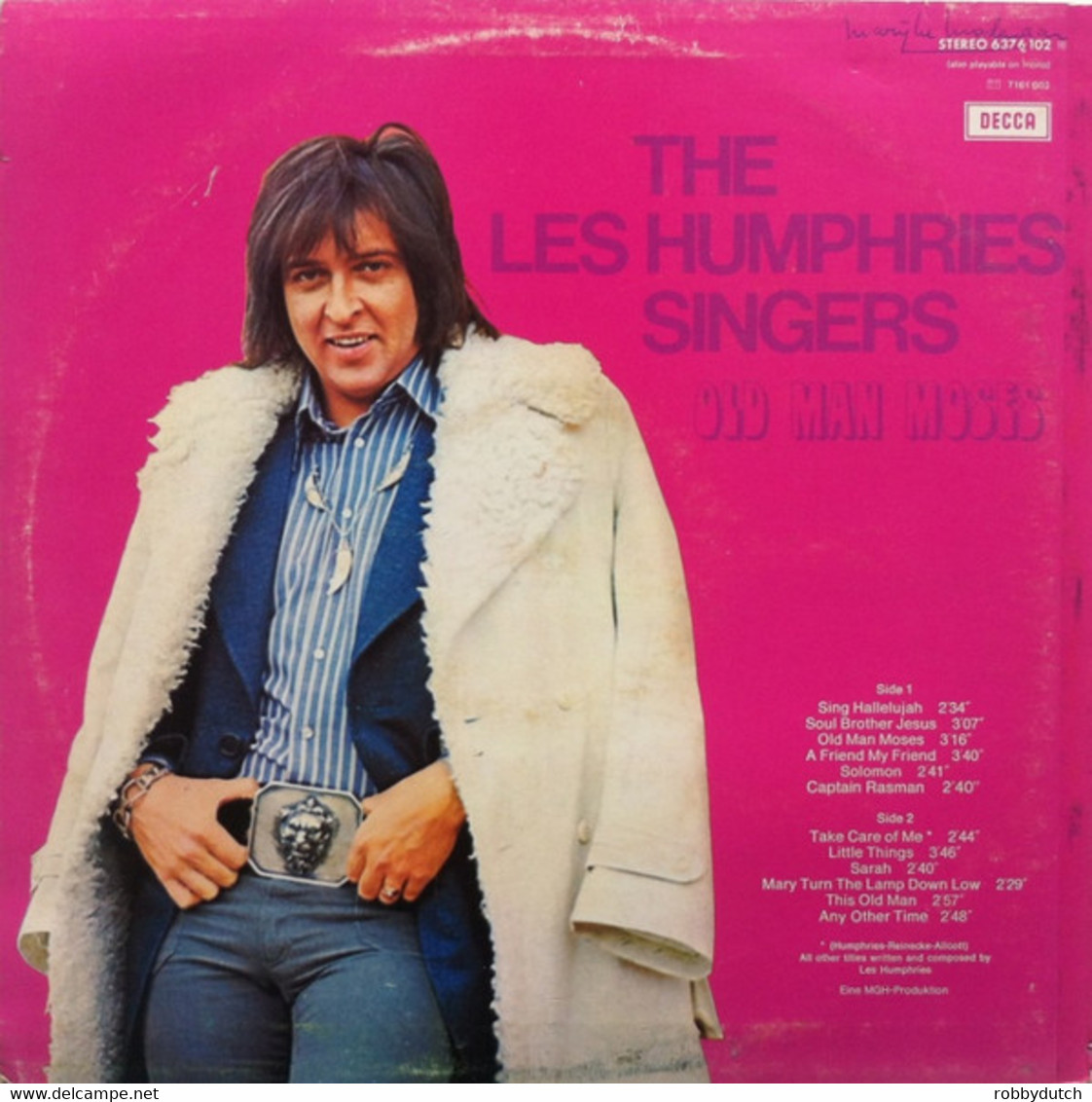 * LP *  LES HUMPHRIES SINGERS - OLD MAN MOSES (Holland 1972 EX-) - Canciones Religiosas Y  Gospels