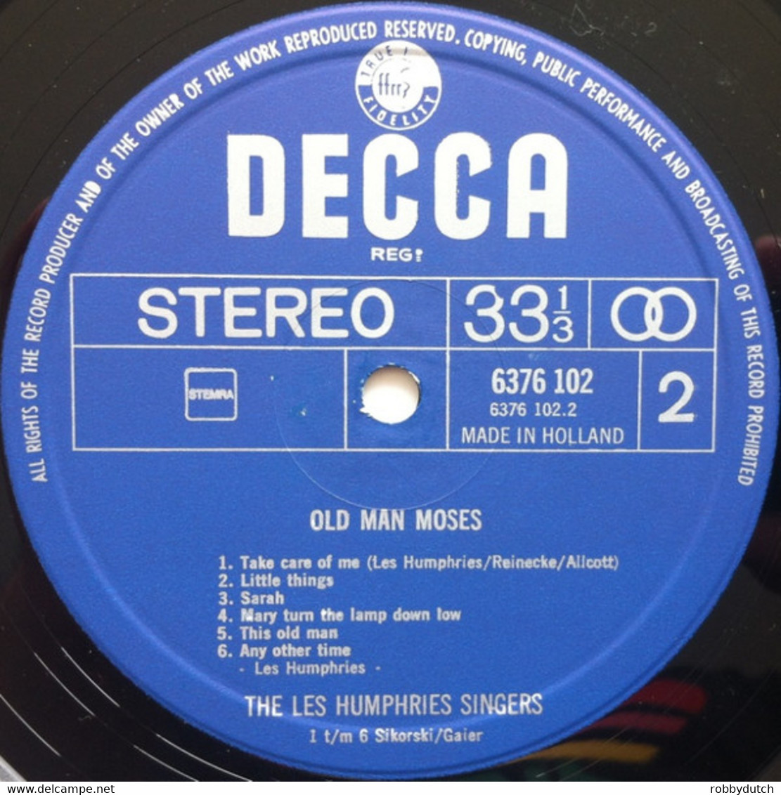 * LP *  LES HUMPHRIES SINGERS - OLD MAN MOSES (Holland 1972 EX-) - Gospel & Religiöser Gesang