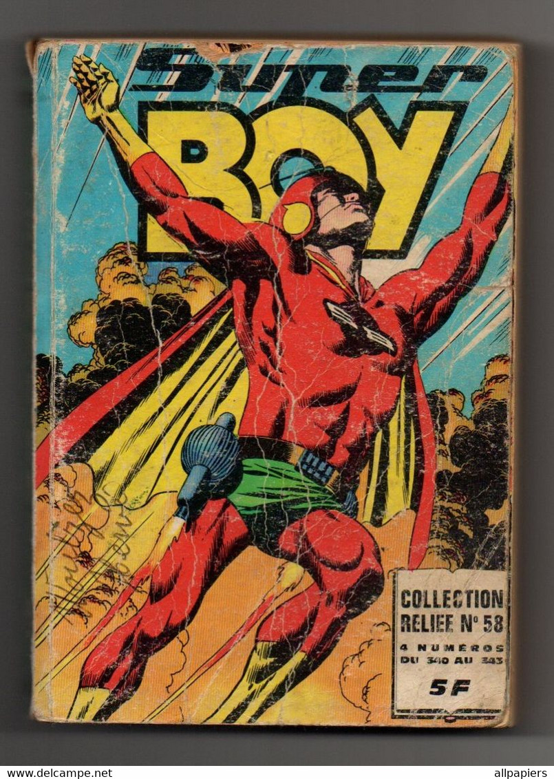 Album Collection Reliée N°58 Super Boy Avec Les Numéros 340 à 343 - éditions Impéria - Superboy