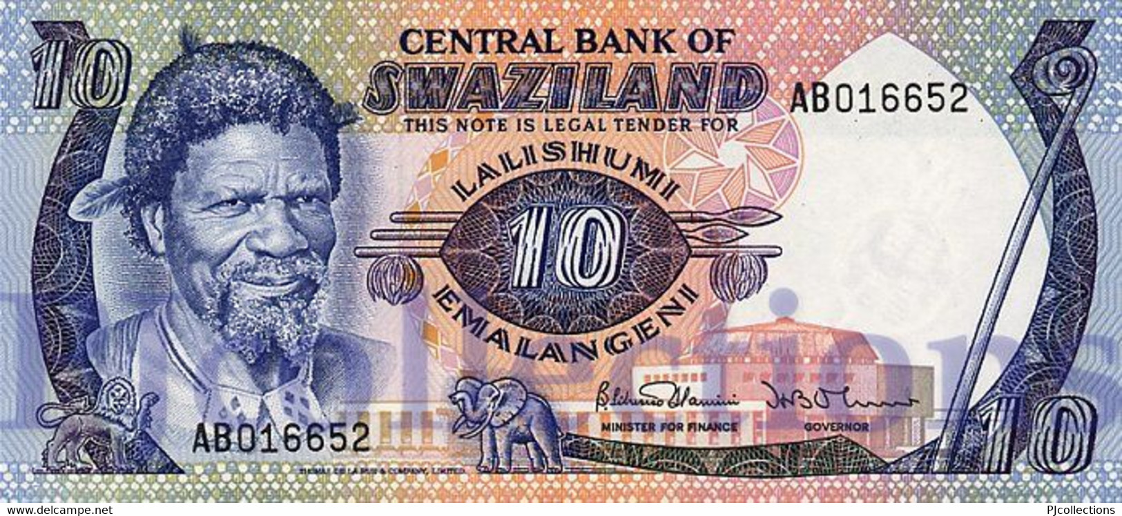 SWAZILAND 10 EMALANGENI 1985 PICK 10c UNC - Swaziland