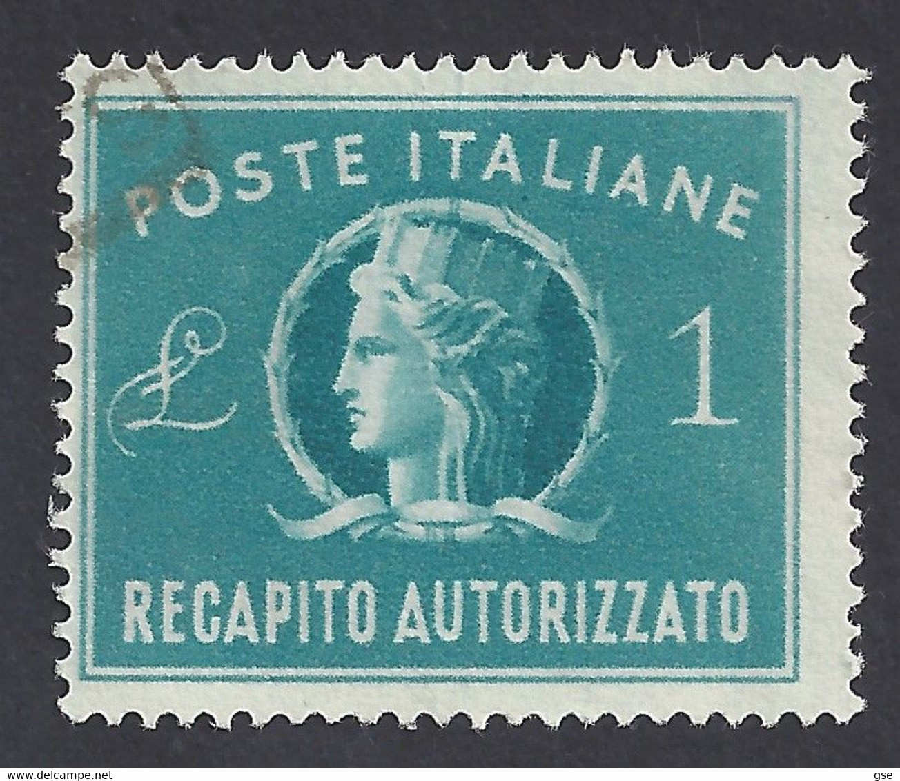 ITALIA 1947 - Sassone 8° - Recapito Autorizzato | - Revenue Stamps