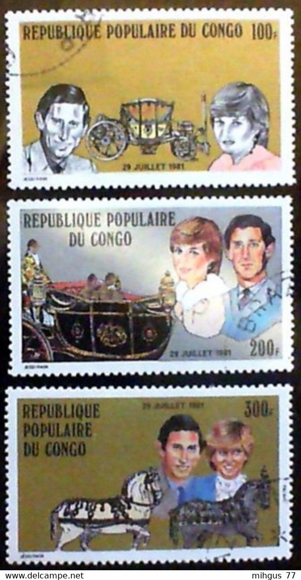 Congo Republique 1981 DIANA Used Stamps - Oblitérés