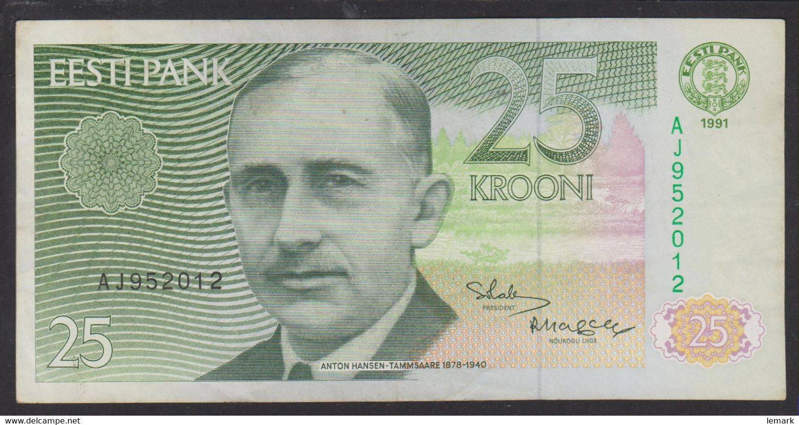 Estonia 25 Krooni  1991 P73 XF RARE! - Estonie