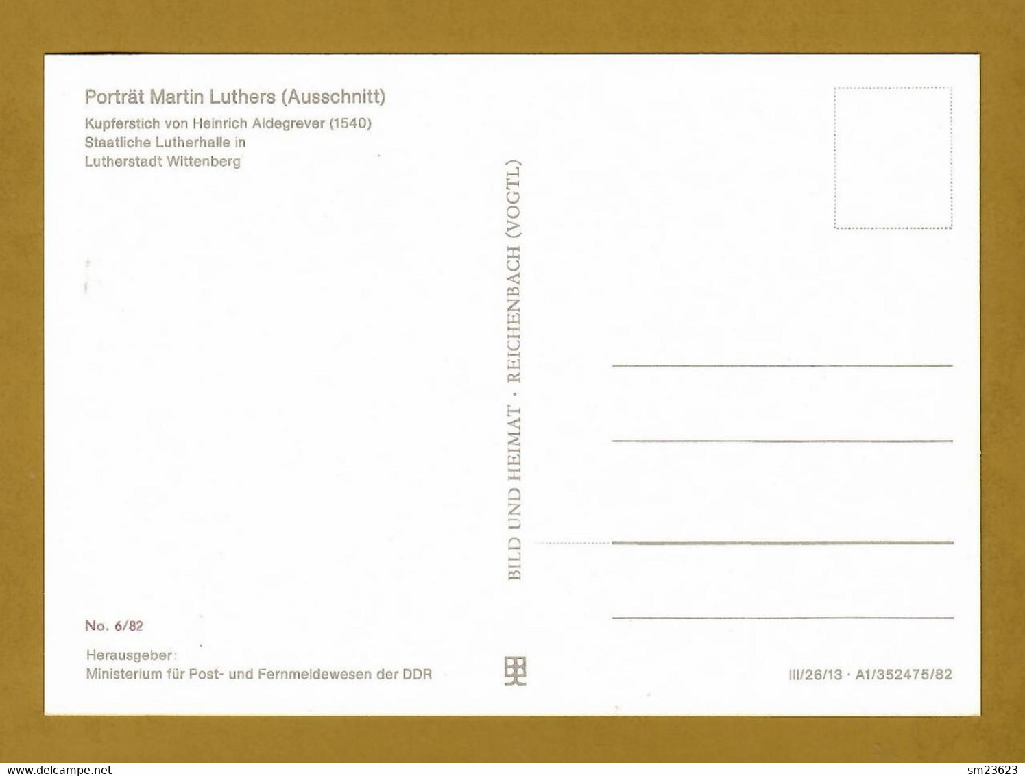 DDR 1982  Mi.Nr. 2757 , 500. Geburtstag Von Martin Luther - Maximum Card - Lutherstadt Wittenberg 09.11.1982 - Theologians