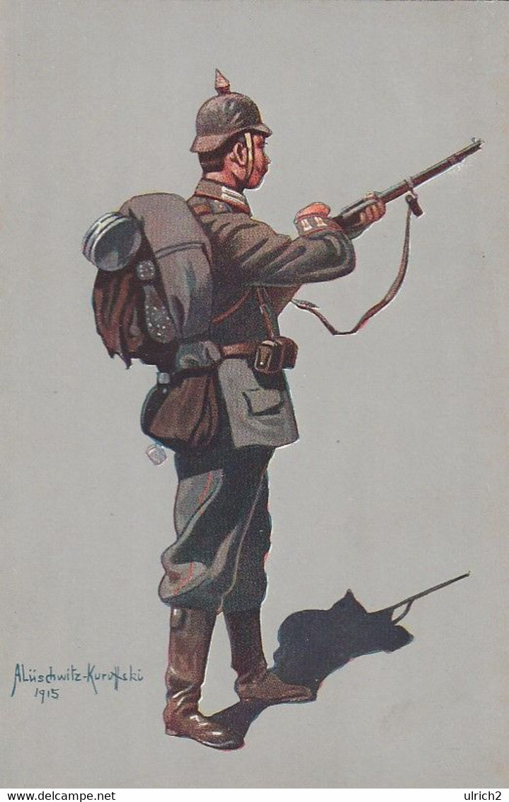 AK Infanterist Des 4. Garde-Reg. Z. Fuß - Berlin - Felduniform - Künstlerkarte Lüschwitz-Koreffski - Ca. 1915 (62713) - Uniformen