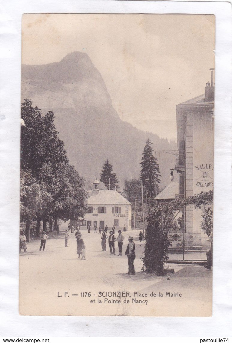 CPA :  14 X 9  -  SCIONZIER ,  Place  De  La  Mairie  Et  La  Pointe  De  Nancy - Scionzier