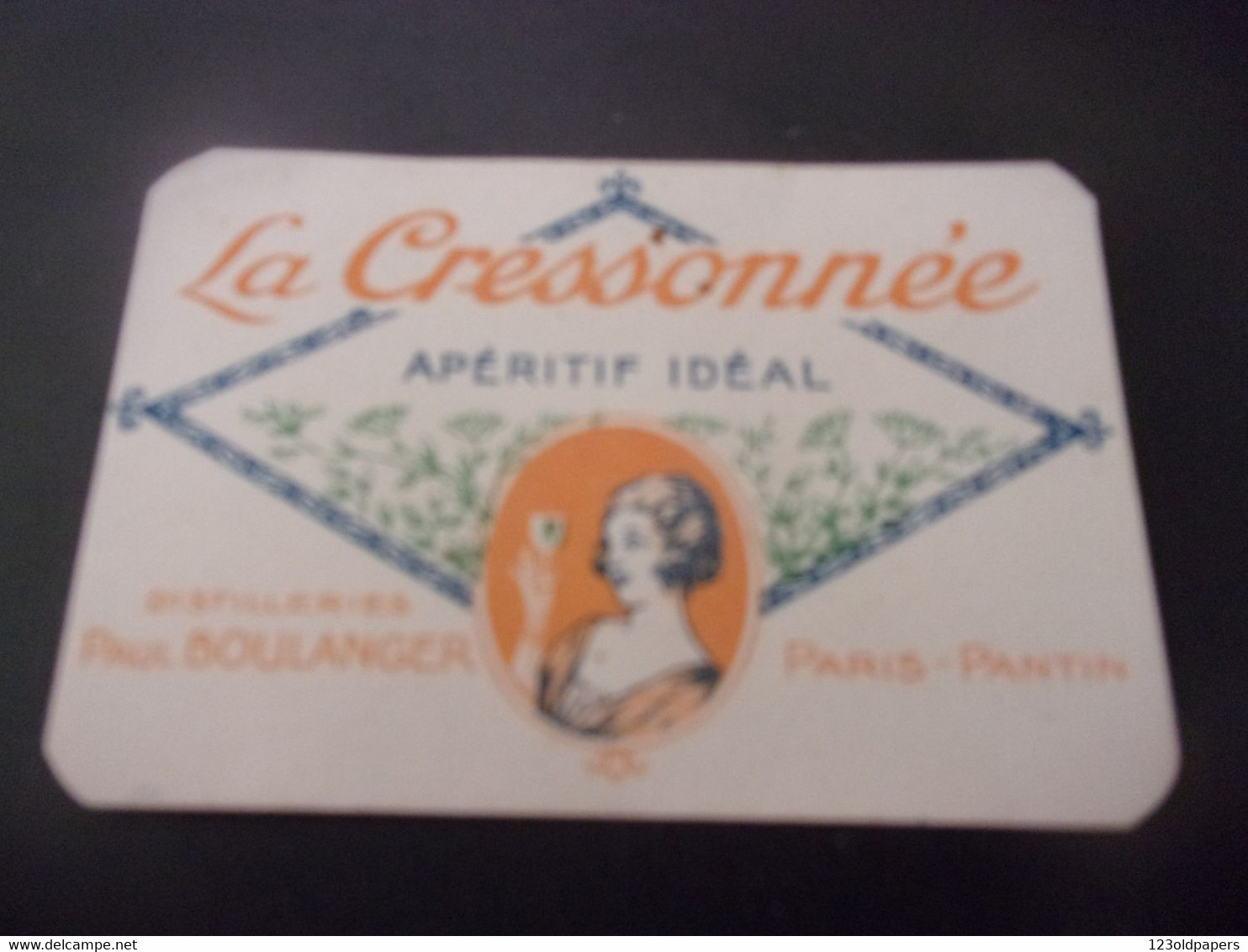 ♥️  Publicité Absinthe "LA CRESSONNÉE" - Apéritif Idéal - Distillerie Paul Boulanger Paris 1928 CALENDRIER 1 ER SEMESTRE - Formato Piccolo : 1921-40