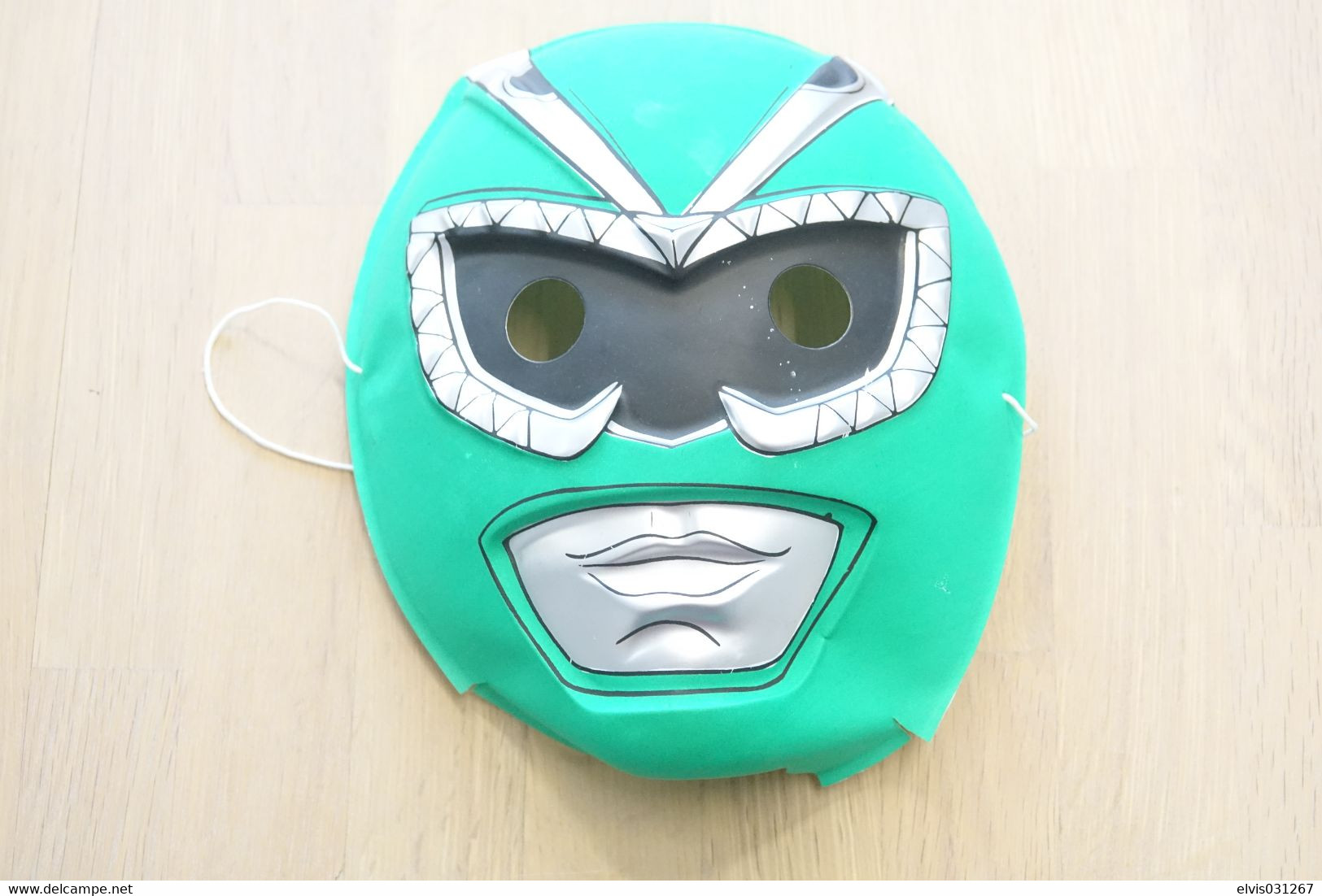 Vintage ACTION FIGURE POWER RANGERS: Green Ranger Mask Costume Cosplay - Ranger - Original 1990's - GI JOE - Action Man